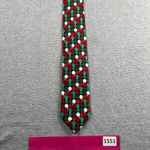 Christmas Neck Tie Ornaments All Over Print Holiday Silk Necktie
